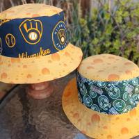 Brewers & Bucks cheese reversible bucket hat