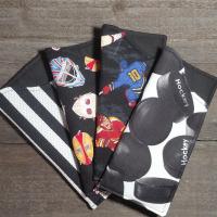 Hockey Print Eyeglass Sleeve, Hockey Appreciation Gift, Glasses Pouch, Black and White Sunglasses Case