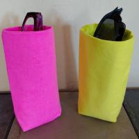 Neon Upright Eyeglasses Holder, Glasses Stand, Eyeglass Cup, Weighted Fabric Eyeglasses Case, Bright Colors Glasses Case, Handmade 