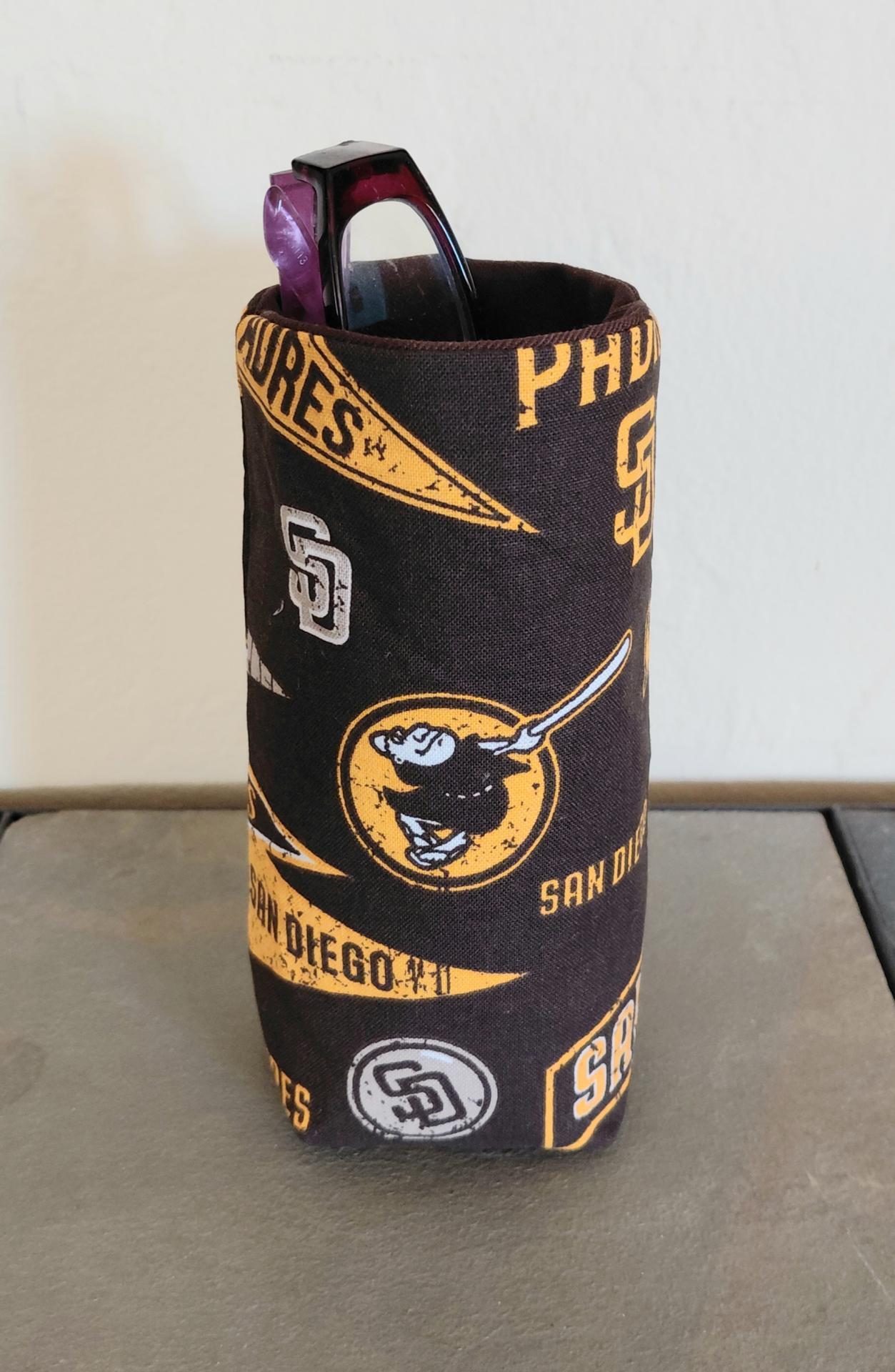 San Diego Padres Upright Eyeglasses Holder, Handmade, Weighted Glasses Case, Glasses Stand, Eyeglasses Cup, Gift for Padres fan, baseball