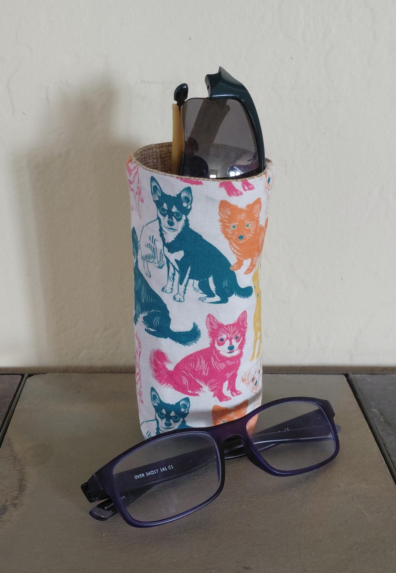 Dogs Eyeglass Holder, Glasses Stand, Eyeglasses Case, Dog Mom Gift, Weighted Stand-up Glasses Pouch, Dog Lover GIft