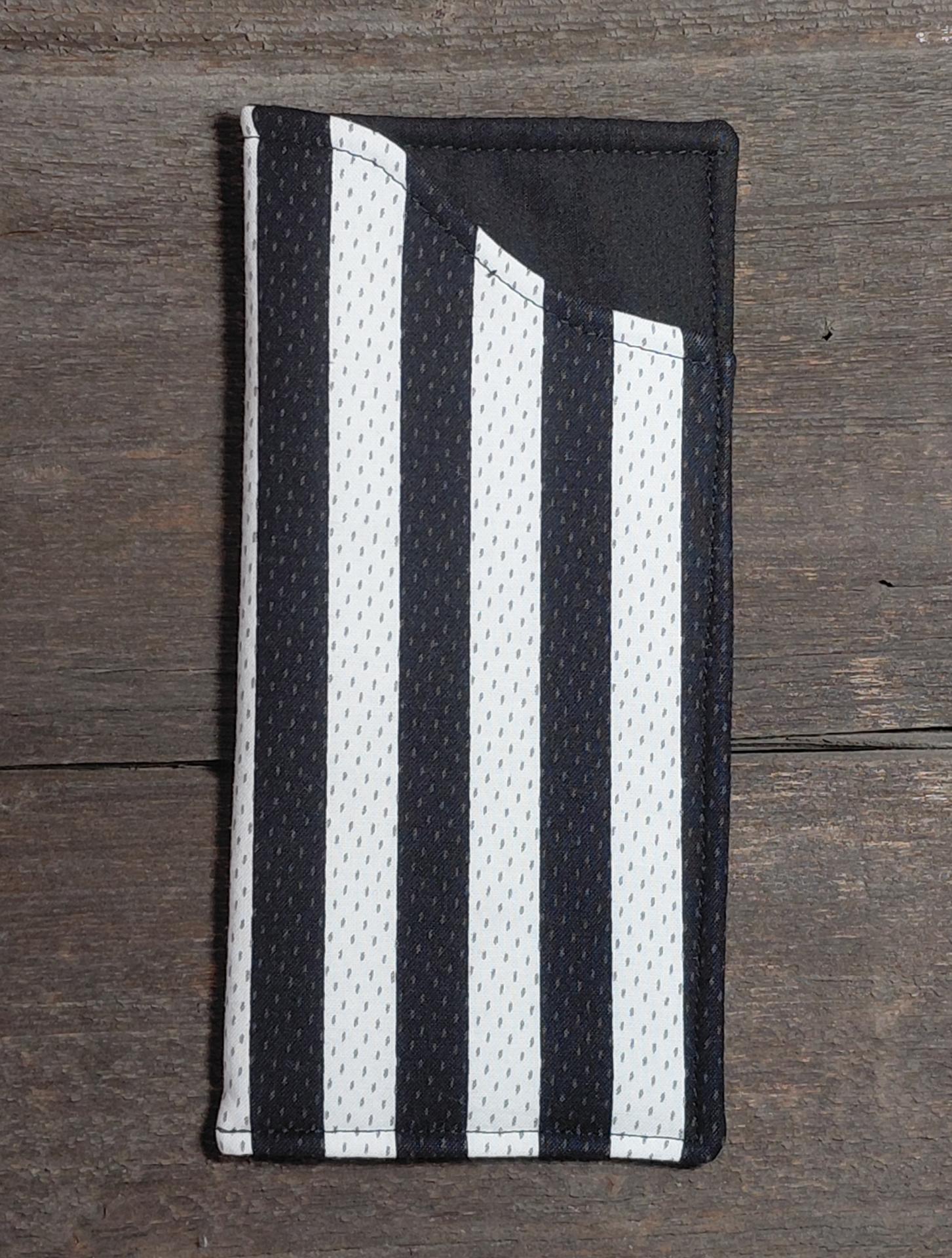 Hockey Print Eyeglass Sleeve, Hockey Appreciation Gift, Glasses Pouch, Black and White Sunglasses Case