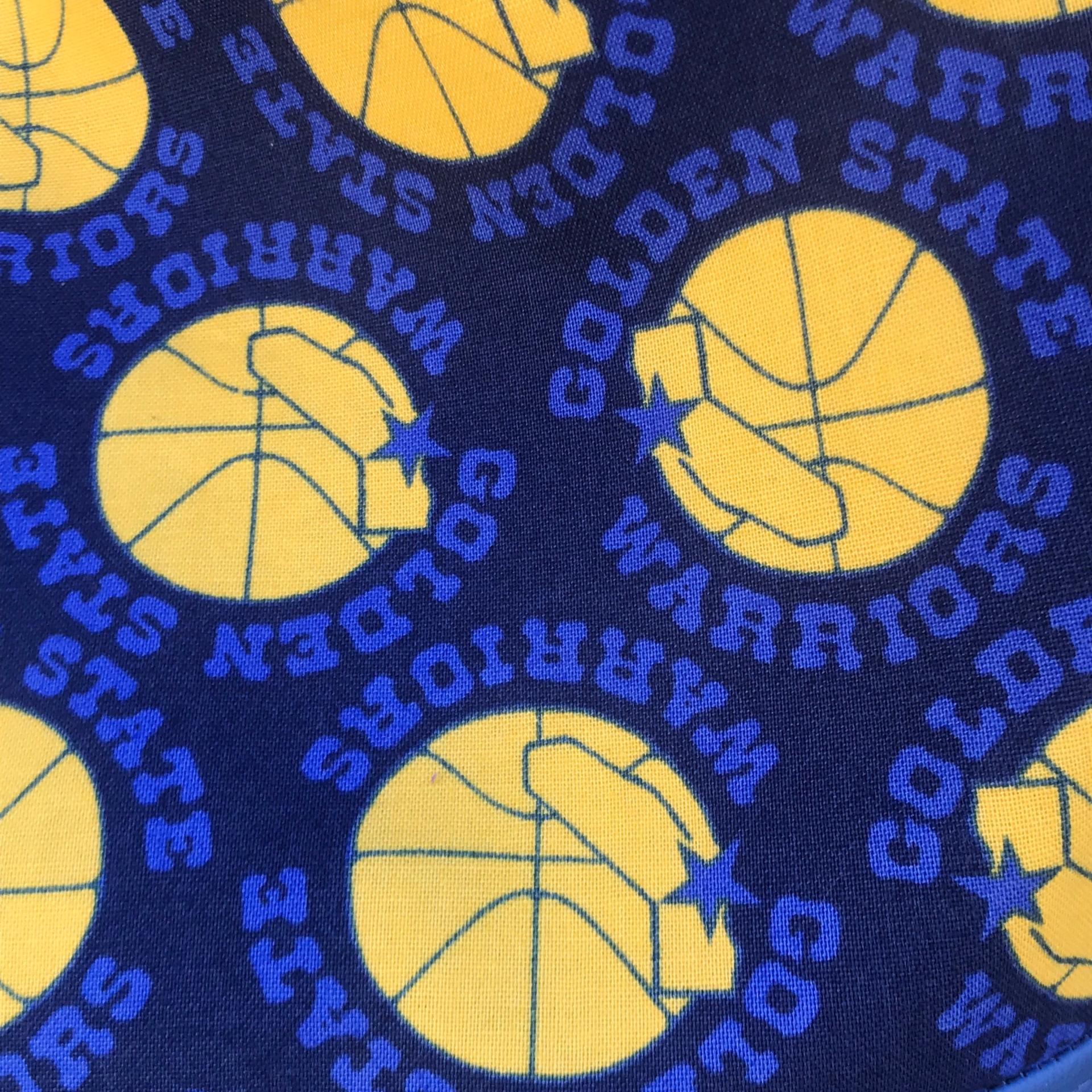 Golden State Warriors tote bag, handmade, throwback logo, vinyl bottom, one pocket, shopping market errand bag, GSW basketball