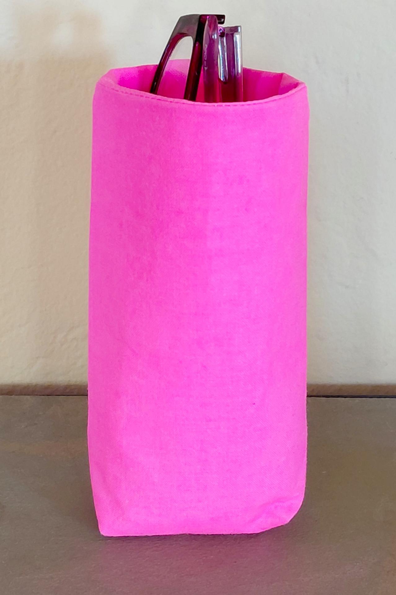 Neon Upright Eyeglasses Holder, Glasses Stand, Eyeglass Cup, Weighted Fabric Eyeglasses Case, Bright Colors Glasses Case, Handmade 