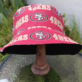 San Francisco 49ers Bucket Hat, Red, Handmade, Reversible, Unisex Sizes up to 4XL, summer fishing hat, sun hat, floppy hat, ponytail hat, adults or children, football