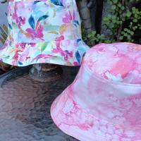 Watercolor Floral Bucket Hat,  Reversible, Tropical Print Floppy hat, Sun Hat, Beach Hat, sizes up to 4XL