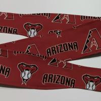 3” Wide Arizona Diamondbacks headband, Sedona red. handmade, hair tie, scarf, pin up style, hair wrap, retro, rockabilly, scarf, baseball
