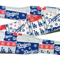 3” Wide LA Dodgers headband,  handmade, self-tie, Christmas winter theme, hair tie, scarf, pin up style, hair wrap, retro style, rockabilly