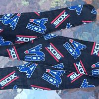 3” Wide Chicago White Sox Throwback Headband, self tie, hair wrap, pin up, hair tie, head wrap, retro style, rockabilly, top knot, handmade