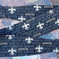 3” Wide New Orleans Saints headband, selft tie, hair wrap, pin up style, scarf, bandana, retro style, rockabilly, handmade, Louisiana, black