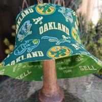 SELL the Team Bucket Hat, Reversible to Swingin' A's, Unisex Sizes up to 4XL, Oakland A's, handmade from licensed fabric, floppy hat, sun hat, adults and older children