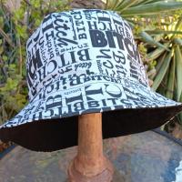 "B*TCH" Black and White Bucket Hat, Reversible to Black, Sizes up to 4XL, summer hat, sun hat, floppy hat, funny sassy gift for friend, bitch hat, adult gift