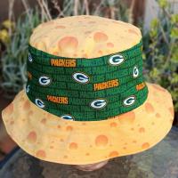 Milwaukee Brewers / Bucks / Badgers / Green Bay Packers Cheese Bucket Hat, Handmade, Reversible, Sizes up to 4XL, floppy hat, Wisconsin cheesehead