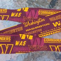 3” wide Washington Commanders headband, handmade, self tie, pin up style, scarf, retro style, bandana, rockabilly, football