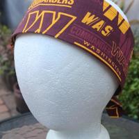 3” wide Washington Commanders headband, handmade, self tie, pin up style, scarf, retro style, bandana, rockabilly, football