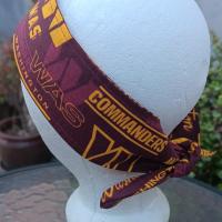 3” wide Washington Commanders headband, handmade, self tie, pin up style, scarf, retro style, bandana, rockabilly, football