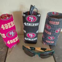 49er Upright Eyeglasses Holder, Handmade, Weighted Glasses Case, Glasses Stand, Eyeglasses Cup, Gift for 49ers fan, football