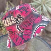 San Francisco 49ers Bucket Hat, Handmade, Reversible, Large Logos, Unisex Sizes up to 4XL, summer fishing hat, sun hat, floppy hat, ponytail hat, adults or older children