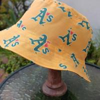 A's Bucket Hat, Athletics Hat, Handmade, Reversible to Green, Adults & Children Sizes up to 4XL, fishing hat, ponytail hat, sun hat, floppy hat