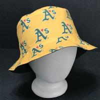 SELL the Team Bucket Hat, Reversible to Green A's with Red Heart on Golden Yellow, Unisex Sizes up to 4XL, Oakland, floppy hat, sun hat, adults and older children, handmade