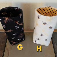 Bee Theme Upright Eyeglasses Holder, Reading Glasses Stand, Eyeglasses Cup, Weighted Fabric Eyeglasses Case, Bee Lover Gift, Handmade