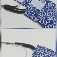 Wide Stethoscope Cover, Blue and White Floral Stethoscope Sleeve for non removable bells, gift for nurse, doctor, veterinarian, student