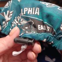 Bouffant Reversible Philadelphia Eagles / Flyers Scrub Cap, handmade, adjustable, nurse, technician, doctor, food service