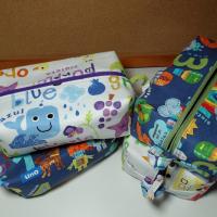 Boxy Zipper Pouch Cosmetic Bag, Colors & Numbers, Baby Shower Gift, Children's Print, Bilingual Gift Spanish and English