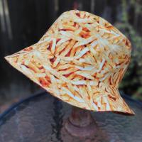Fried Chicken and French Fries Bucket Hat, Reversible, Kids or Adults, Sizes to 4XL, floppy hat, sun hat, festival hat, fast food novelty hat