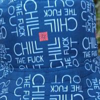 Chill The F*ck Out Bucket Hat, Reversible to Dark Navy Blue, Sizes up to 4XL, summer hat, sun hat, floppy hat, funny sassy gift for friend, adult gift