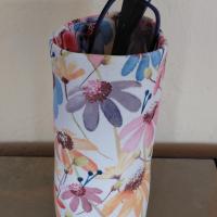 Cornflower Eyeglasses Holder, Glasses Stand, Glasses Holder, Mom Gift, Weighted Stand-up Glasses Pouch, Flower Lover Gift