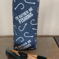 Fishing Theme Upright Eyeglasses Holder, Glasses Stand, Eyeglasses Cup, Weighted Fabric Eyeglasses Case, Fishing Gift, Handmade