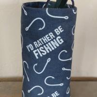 Fishing Theme Upright Eyeglasses Holder, Glasses Stand, Eyeglasses Cup, Weighted Fabric Eyeglasses Case, Fishing Gift, Handmade