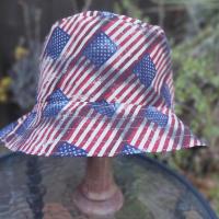 American Flags Bucket Hat, Distressed Print, Sizes up to XL, floppy hat, fishing hat, sun hat, beach hat, patriotic hat, July 4th