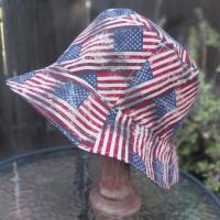 American Flags Bucket Hat, Distressed Print, Sizes up to XL, floppy hat, fishing hat, sun hat, beach hat, patriotic hat, July 4th