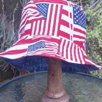 American Flags Bucket Hat, Red White and Blue Hat, Sizes up to 4XL, floppy hat, fishing hat, sun hat, beach hat, patriotic hat, July 4th