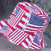 American Flags Bucket Hat, Red White and Blue Hat, Sizes up to 4XL, floppy hat, fishing hat, sun hat, beach hat, patriotic hat, July 4th