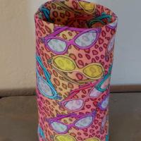 Eyeglasses Print Upright Glasses Holder, Glasses Stand, Whimsical Glasses Case, Teacher Gift, Weighted Stand-up Glasses Pouch