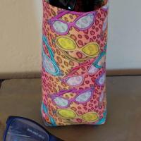 Eyeglasses Print Upright Glasses Holder, Glasses Stand, Whimsical Glasses Case, Teacher Gift, Weighted Stand-up Glasses Pouch