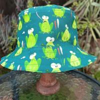 Frogs Bucket Hat, Whimsical, Reversible, Sizes up to 4XL, summer hat, fishing hat, sun hat, floppy hat, gift for frog lover