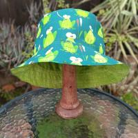 Frogs Bucket Hat, Whimsical, Reversible, Sizes up to 4XL, summer hat, fishing hat, sun hat, floppy hat, gift for frog lover
