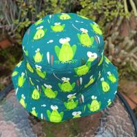 Frogs Bucket Hat, Whimsical, Reversible, Sizes up to 4XL, summer hat, fishing hat, sun hat, floppy hat, gift for frog lover