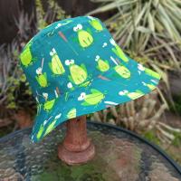 Frogs Bucket Hat, Whimsical, Reversible, Sizes up to 4XL, summer hat, fishing hat, sun hat, floppy hat, gift for frog lover