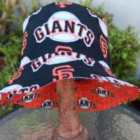 San Francisco Giants Bucket Hat, Handmade, Reversible, Sizes up to 4XL, fishing hat, sun hat, ponytail hat, floppy hat, orange & black, baseball