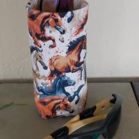 Horses Eyeglasses Holder, Glasses Stand, Glasses Holder, Horse Mom Gift, Weighted Stand-up Glasses Pouch, Horse Lover Gift