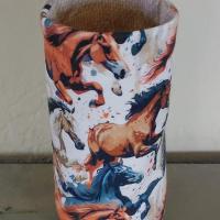 Horses Eyeglasses Holder, Glasses Stand, Glasses Holder, Horse Mom Gift, Weighted Stand-up Glasses Pouch, Horse Lover Gift