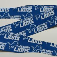 3” Wide Detroit Lions headband, hair wrap, hair tie, head wrap, pin up, hair tie, retro style, head scarf, handmade