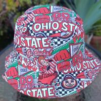 Ohio State University Football Pop Art Bucket Hat, Handmade, Reversible to Red, Limited Sizes, summer hat, fishing hat, floppy hat