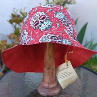 Ohio State University Sugar Skulls Bucket Hat, Handmade, Reversible to Red, Size LARGE, summer hat, fishing hat, floppy hat