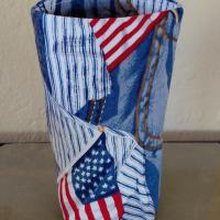 Patriotic Eyeglasses Holder, USA Glasses Stand, July 4th Glasses Holder, Weighted Stand-up Glasses Pouch, Americana, Teachers Gift, Military Gift